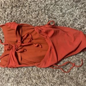 Ribbed coral women’s swimsuit M